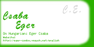 csaba eger business card